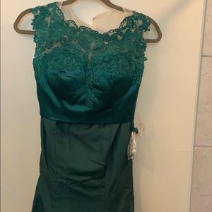 Prom dress, maxi, strapless, lacy zip up top